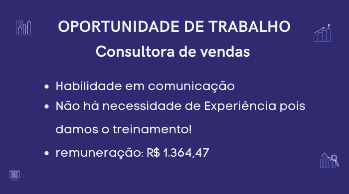 OPORTUNIDADE DE TRABALHO